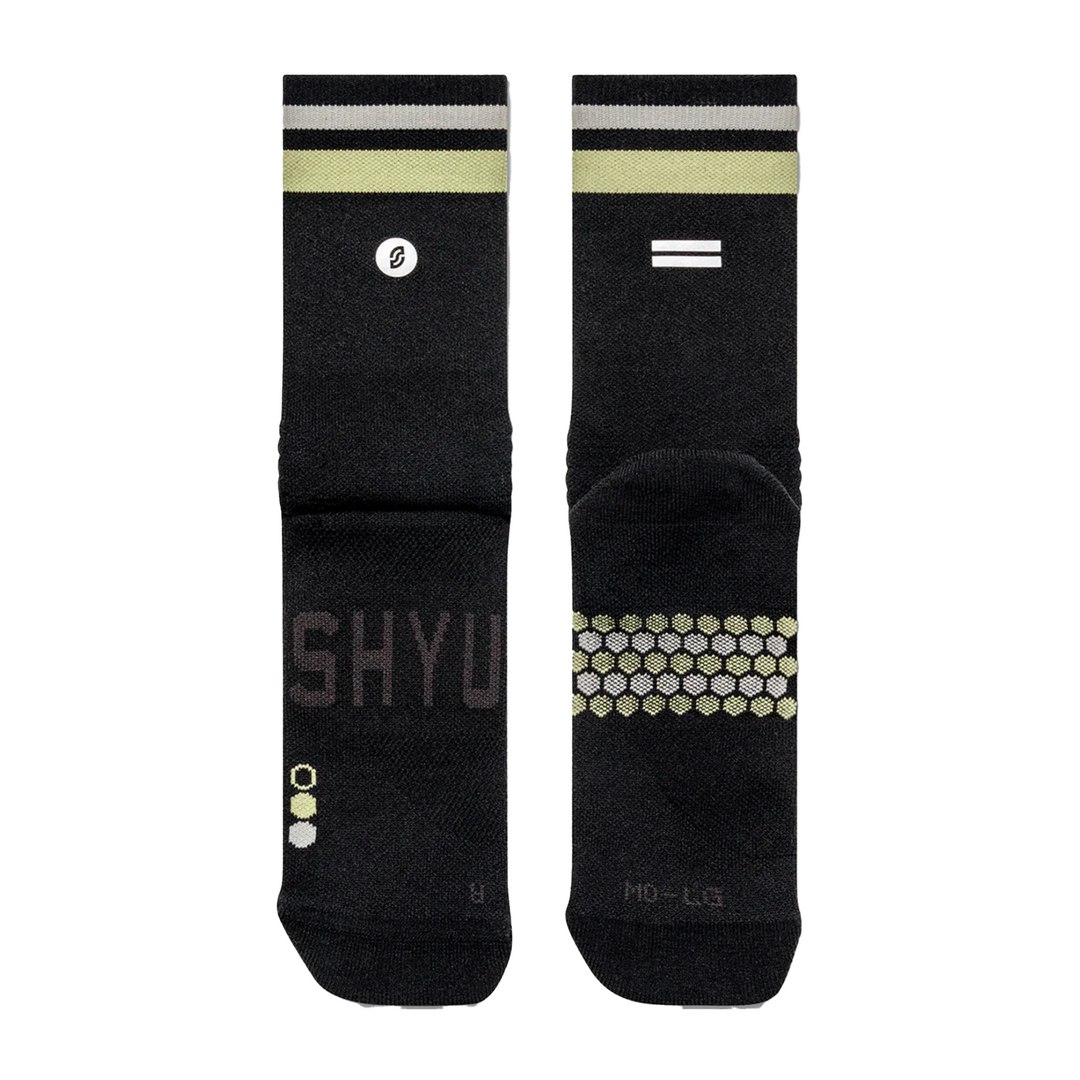 SHYU Racing Half Crew Socks - Black/Olive/Smoke