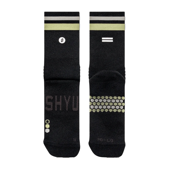 SHYU Racing Half Crew Socks - Black/Olive/Smoke