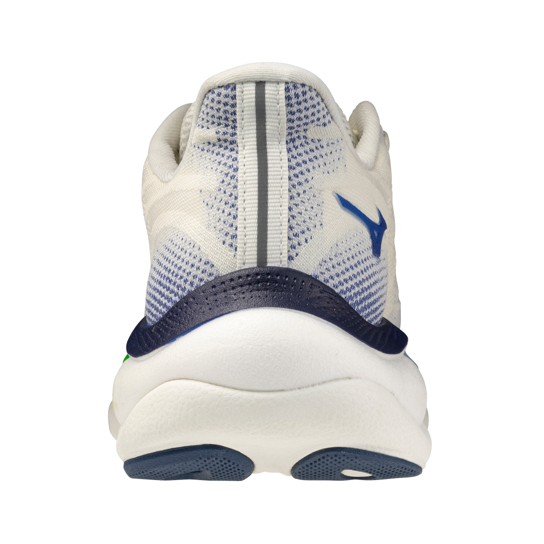 Mizuno Herren Wave Sky 9 – Schneeweiß/Surf im Internet/Blitzgelb – Neutral – SS26