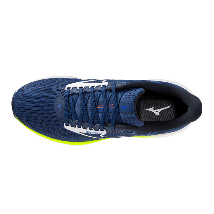 Mizuno Mens Wave Rider 29 - Estate Blue/White/Lightning Yellow - Neutral - SS26