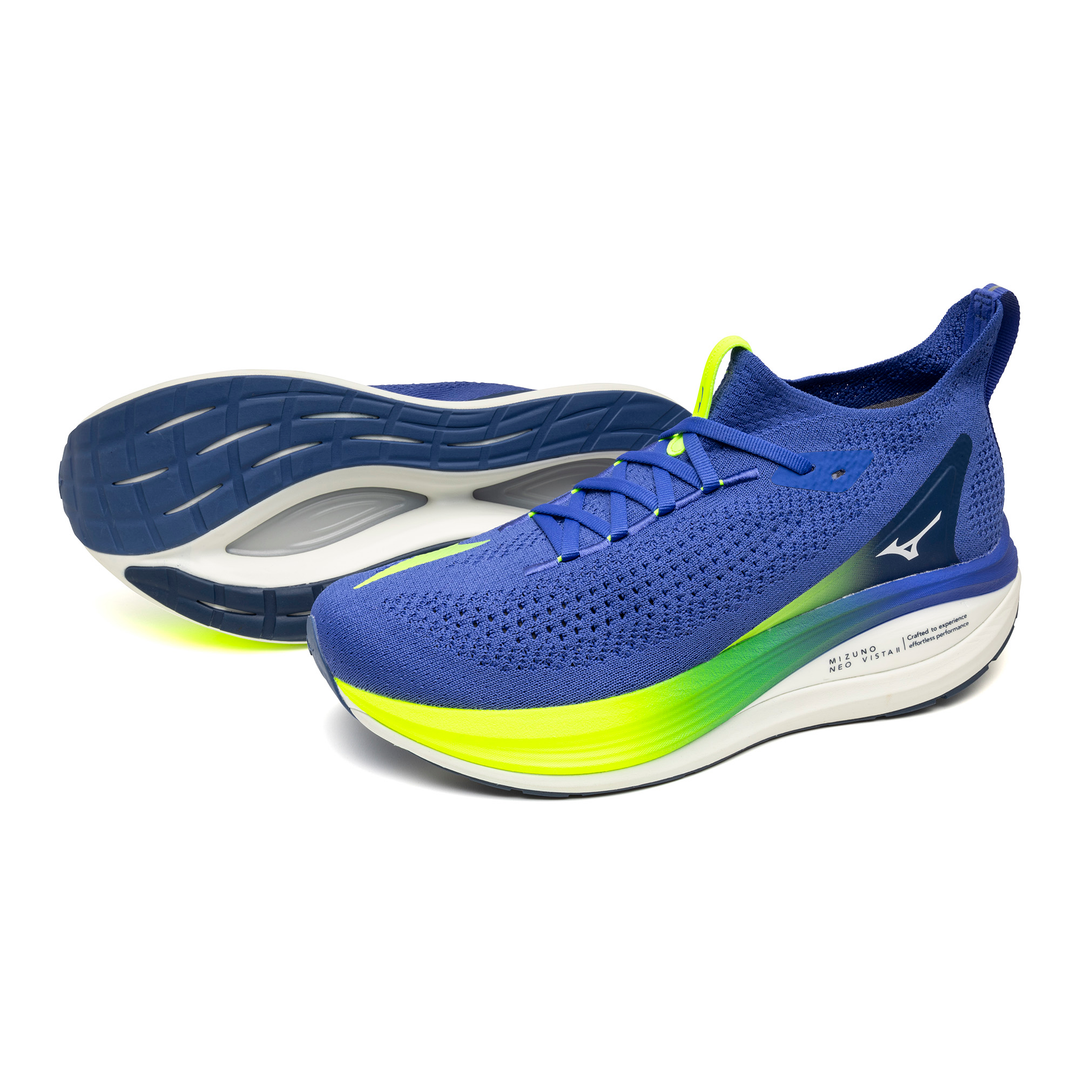 Mizuno Herren Neo Vista 2 – Dazzling Blue/White/Lightning Yellow – Neutral – SS26