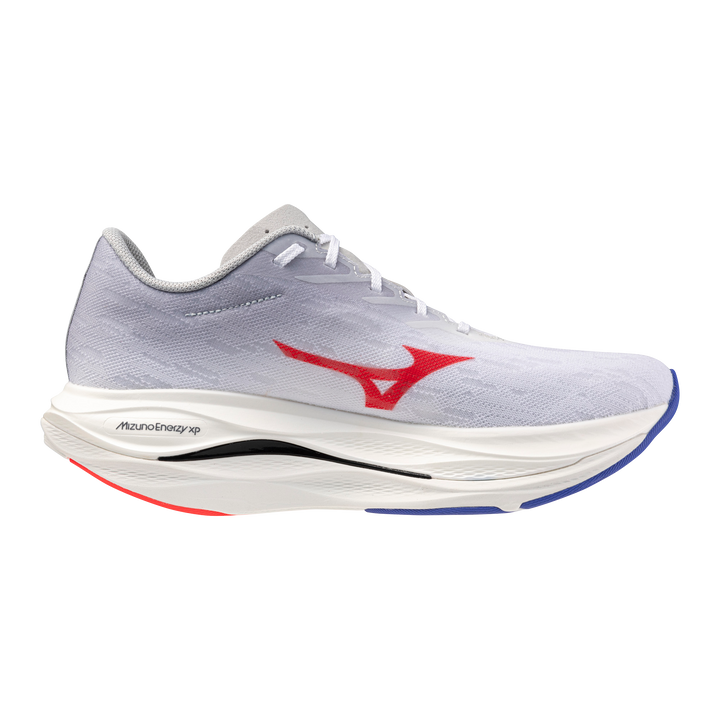 Mizuno Mens Wave Rebellion Flash - White/Fiery Coral/Iris Bloom - Neutral - AW25