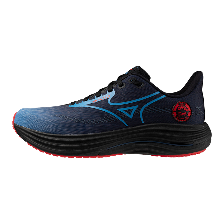 Mizuno Unisex Wave Rider 29 Amsterdam - Black/All Aboard/High Risk Red - Neutral - AW25