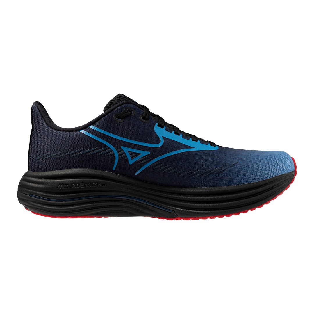 Mizuno Unisex Wave Rider 29 Amsterdam - Black/All Aboard/High Risk Red - Neutral - AW25