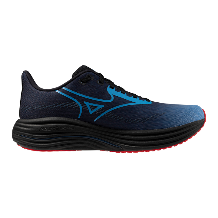 Mizuno Unisex Wave Rider 29 Amsterdam - Black/All Aboard/High Risk Red - Neutral - AW25