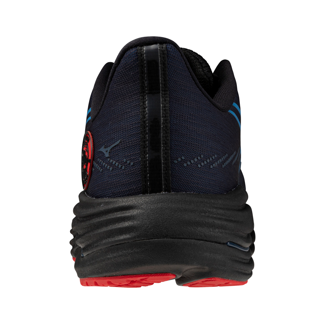Mizuno Unisex Wave Rider 29 Amsterdam - Black/All Aboard/High Risk Red - Neutral - AW25