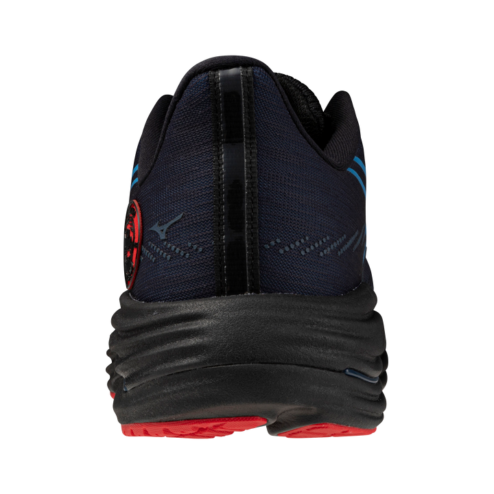 Mizuno Unisex Wave Rider 29 Amsterdam - Black/All Aboard/High Risk Red - Neutral - AW25