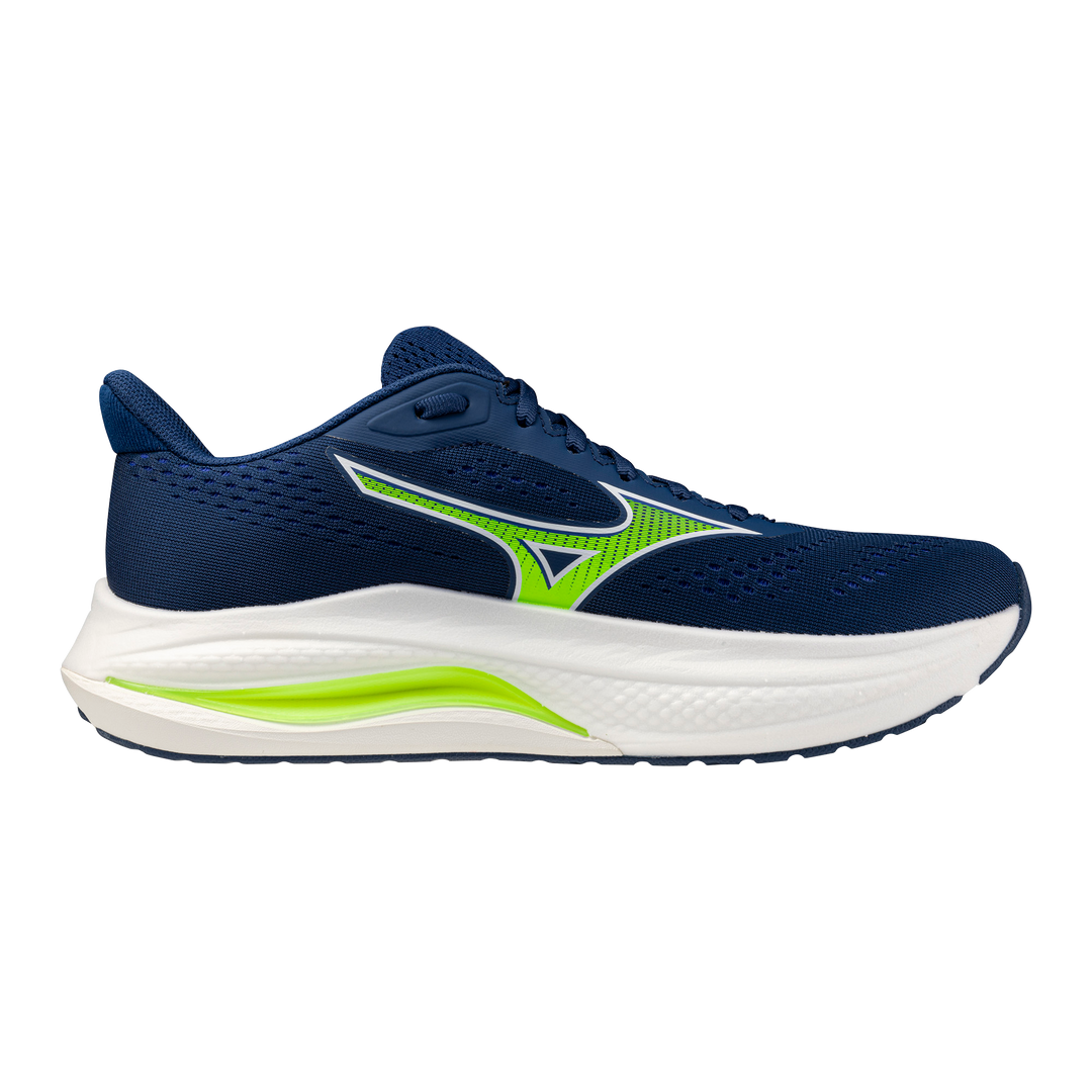 Mizuno Mens Wave Inspire 22 - Estate Blue/Lightning Yellow/Lightning Yellow - Stability - SS26