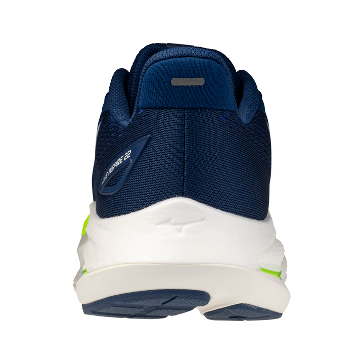 Mizuno Mens Wave Inspire 22 - Estate Blue/Lightning Yellow/Lightning Yellow - Stability - SS26