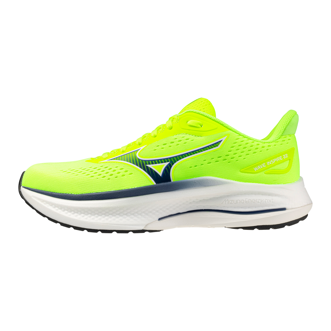 Mizuno Herren Wave Inspire 22 – Lightning Yellow/Dazzling Blue/Dazzling Blue – Stabilität – SS26
