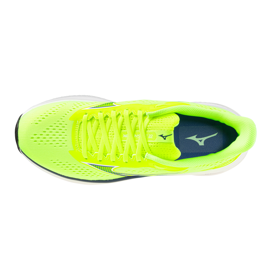 Mizuno Herren Wave Inspire 22 – Lightning Yellow/Dazzling Blue/Dazzling Blue – Stabilität – SS26