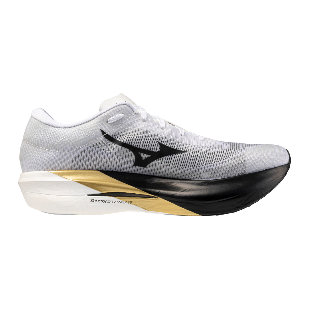 Mizuno Unisex Hyperwarp Elite Origami – Weiß/Schwarz/Gold – Neutral – SS26