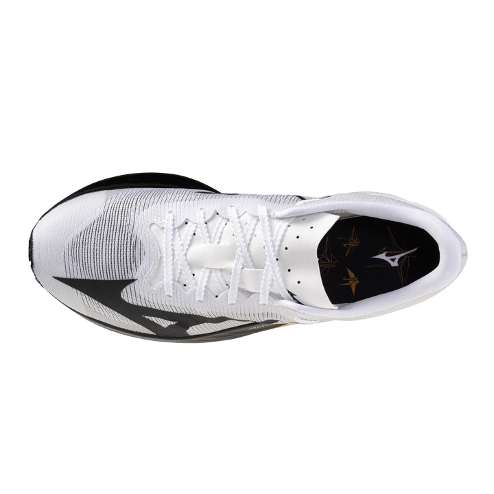 Mizuno Unisex Hyperwarp Elite Origami – Weiß/Schwarz/Gold – Neutral – SS26