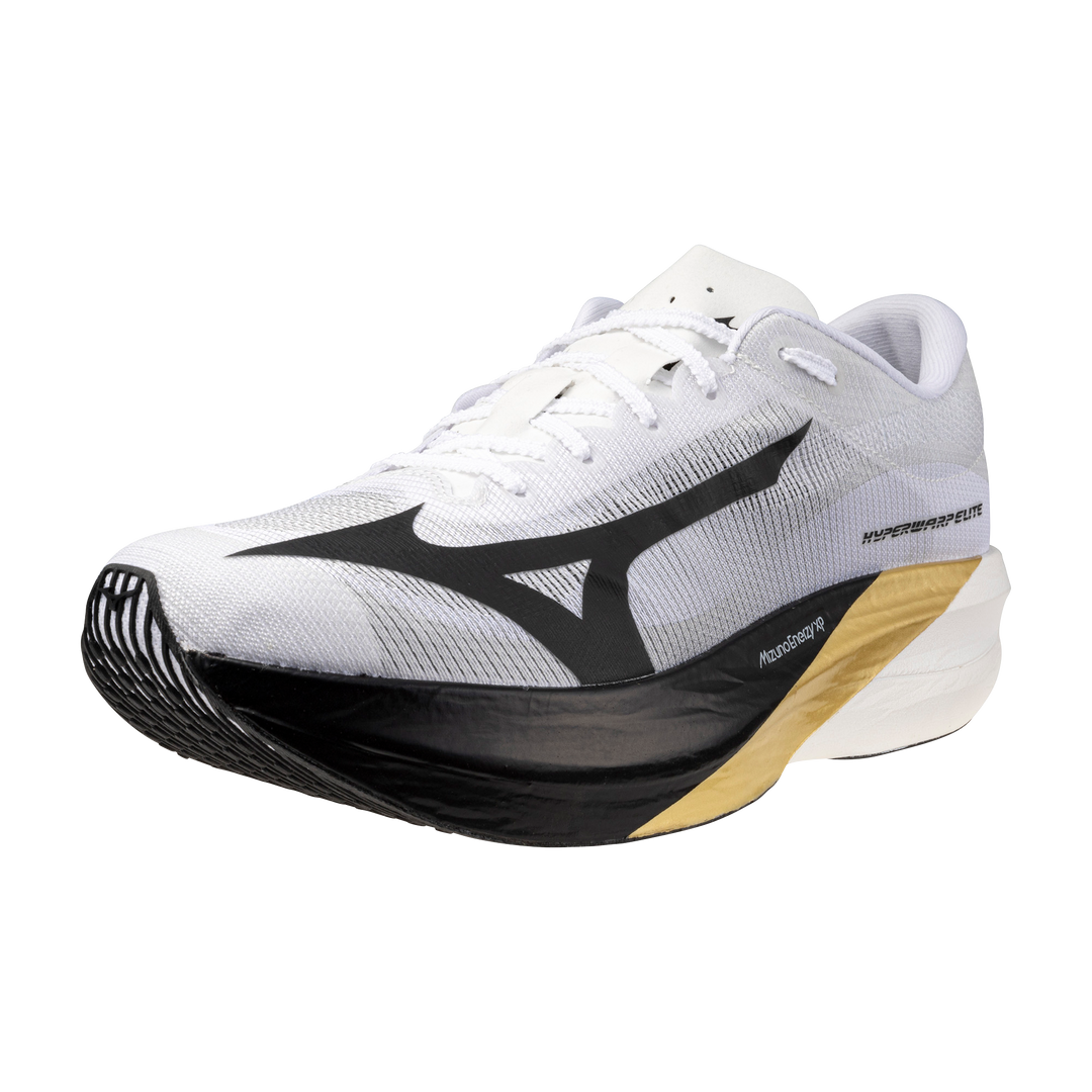 Mizuno Unisex Hyperwarp Elite Origami – Weiß/Schwarz/Gold – Neutral – SS26