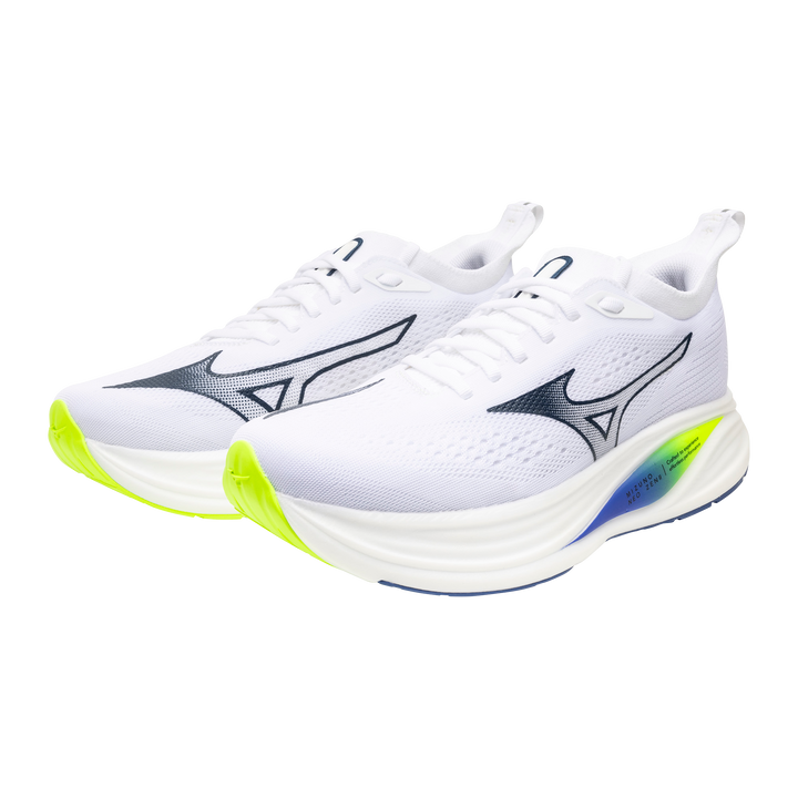 Mizuno Hommes Neo Zen 2 - Blanc/Bleu Estate/Jaune Éclair - Neutre - SS26