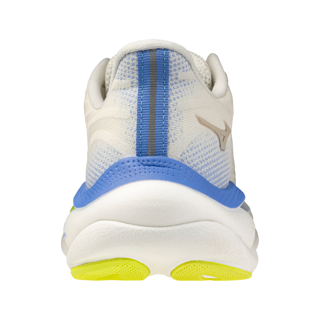 Mizuno Damen Wave Sky 9 – Schneeweiß/Silberbirke/Ultramarin – Neutral – SS26