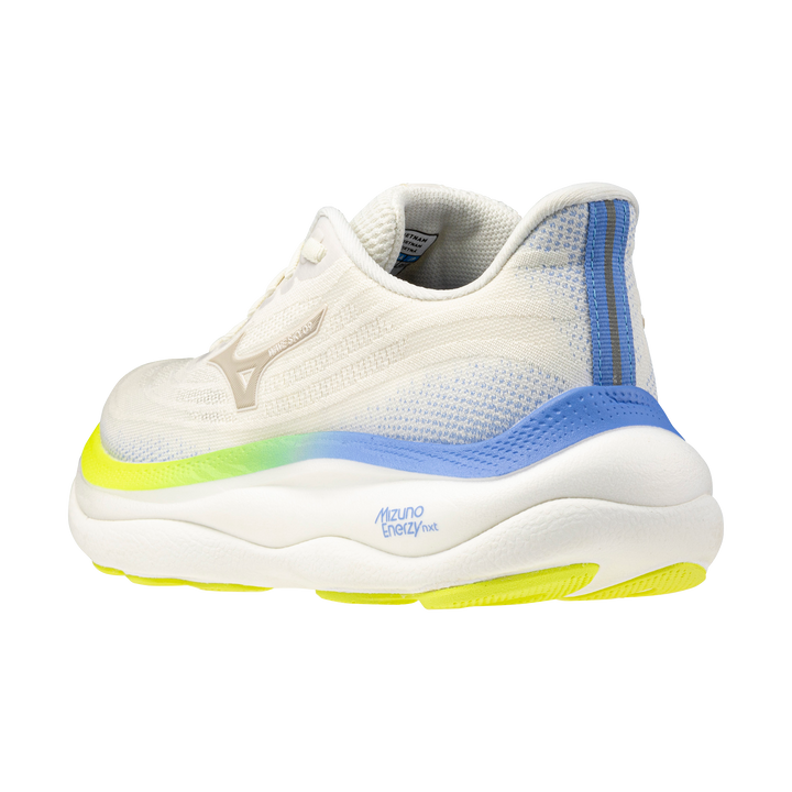 Mizuno Damen Wave Sky 9 – Schneeweiß/Silberbirke/Ultramarin – Neutral – SS26
