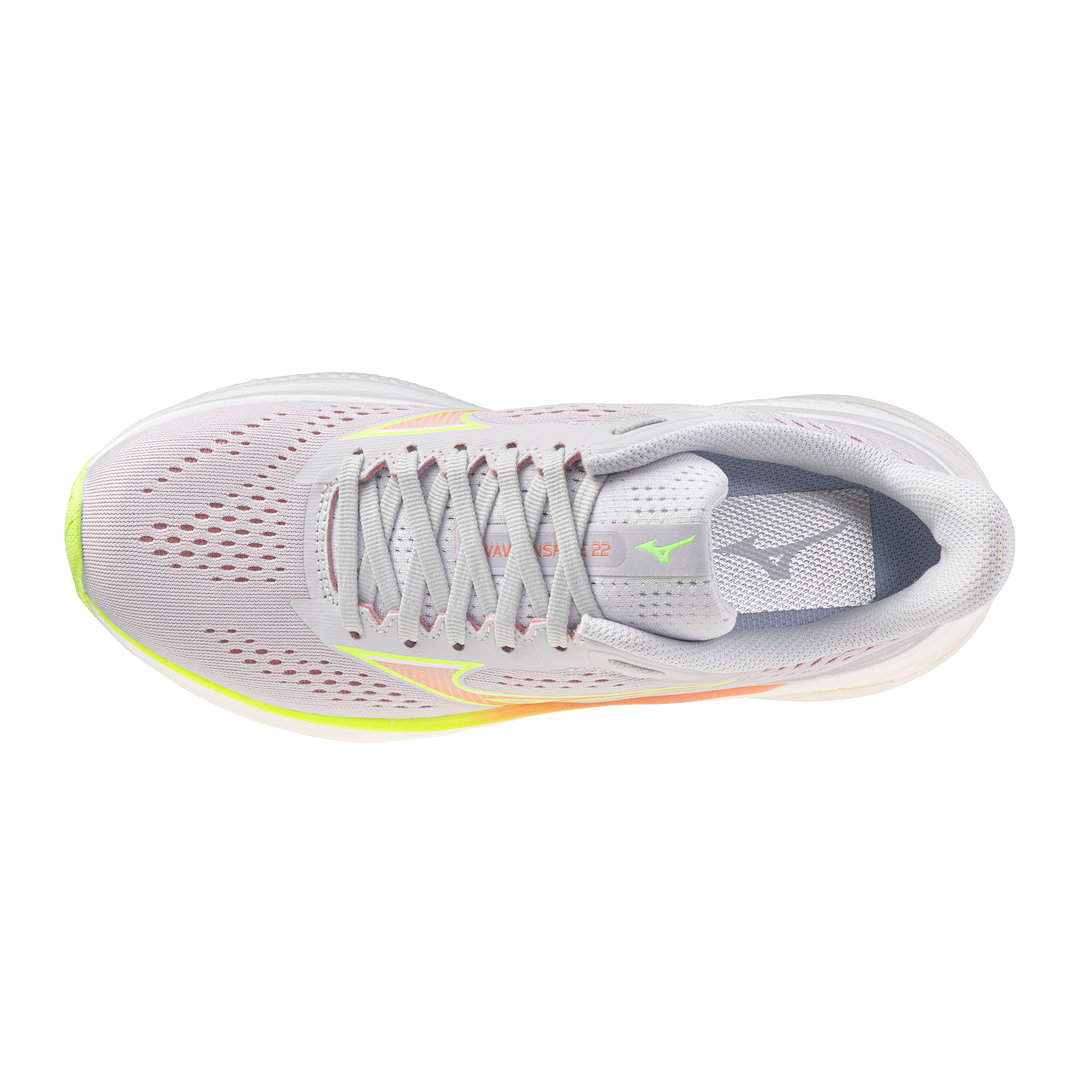 Mizuno Womens Wave Inspire 22 - Cloudscape/Desert Flower/Lime - Stability - AW26