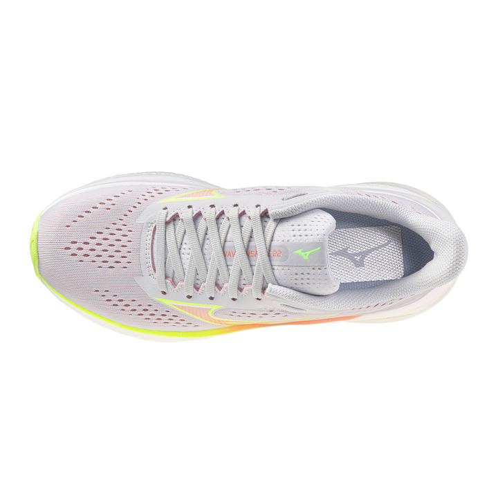 Mizuno Womens Wave Inspire 22 - Cloudscape/Desert Flower/Lime - Stability - AW26