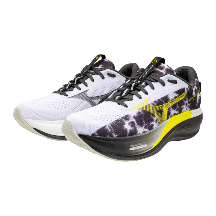 Mizuno Unisex Wave Rider 30 Amsterdam - White/Black - Neutral - AW26