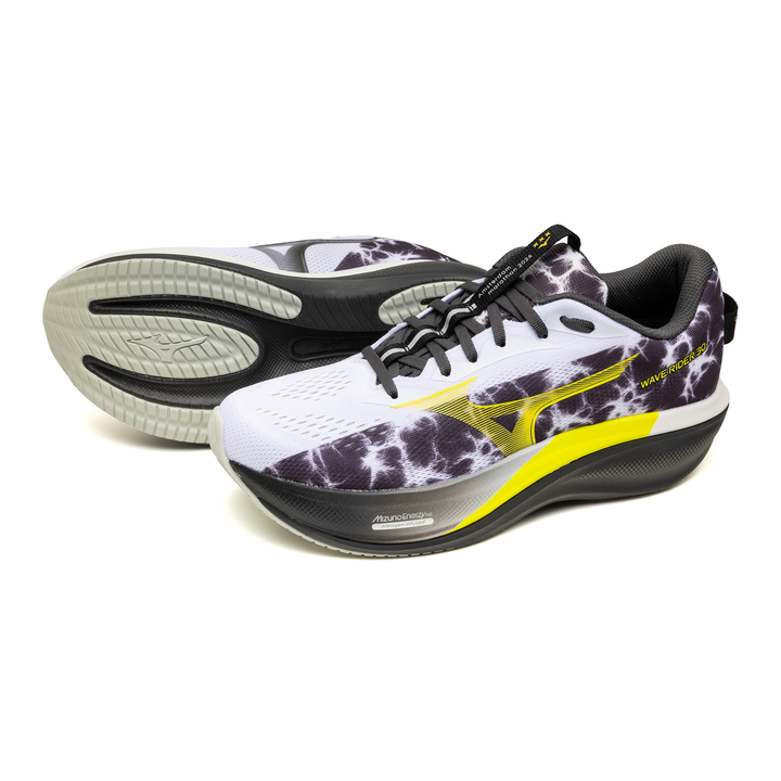 Mizuno Unisex Wave Rider 30 Amsterdam - White/Black - Neutral - AW26