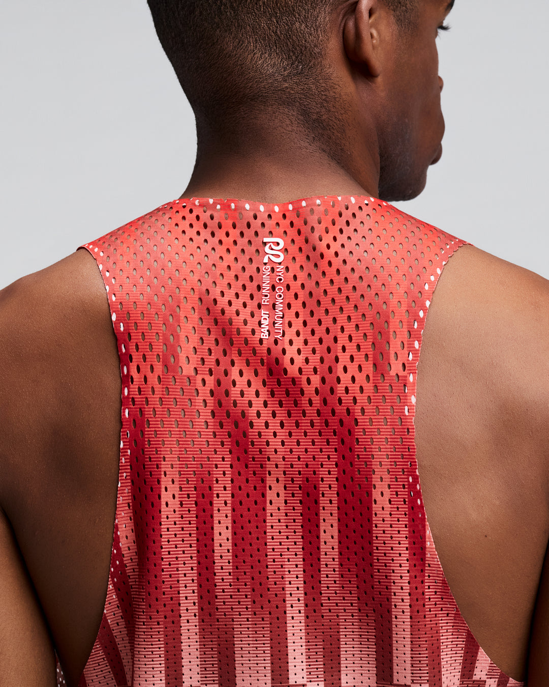 Bandit Men's Shredder Shorty Race Singlet - Uneven Gradient - Poppy - AW26
