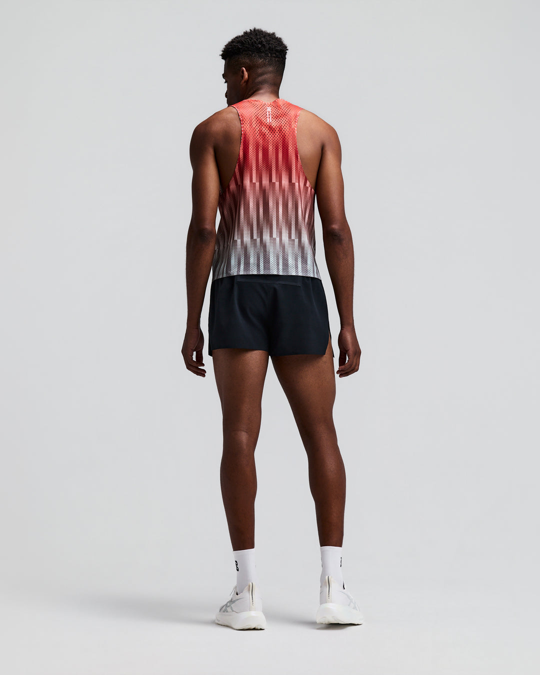Bandit Men's Shredder Shorty Race Singlet - Uneven Gradient - Poppy - AW26