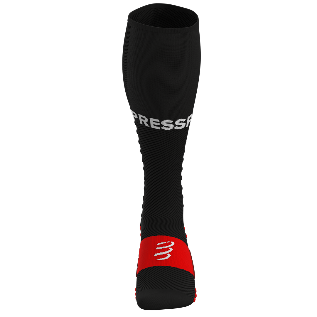 Compressport Full Run Socken – Schwarz/Rot