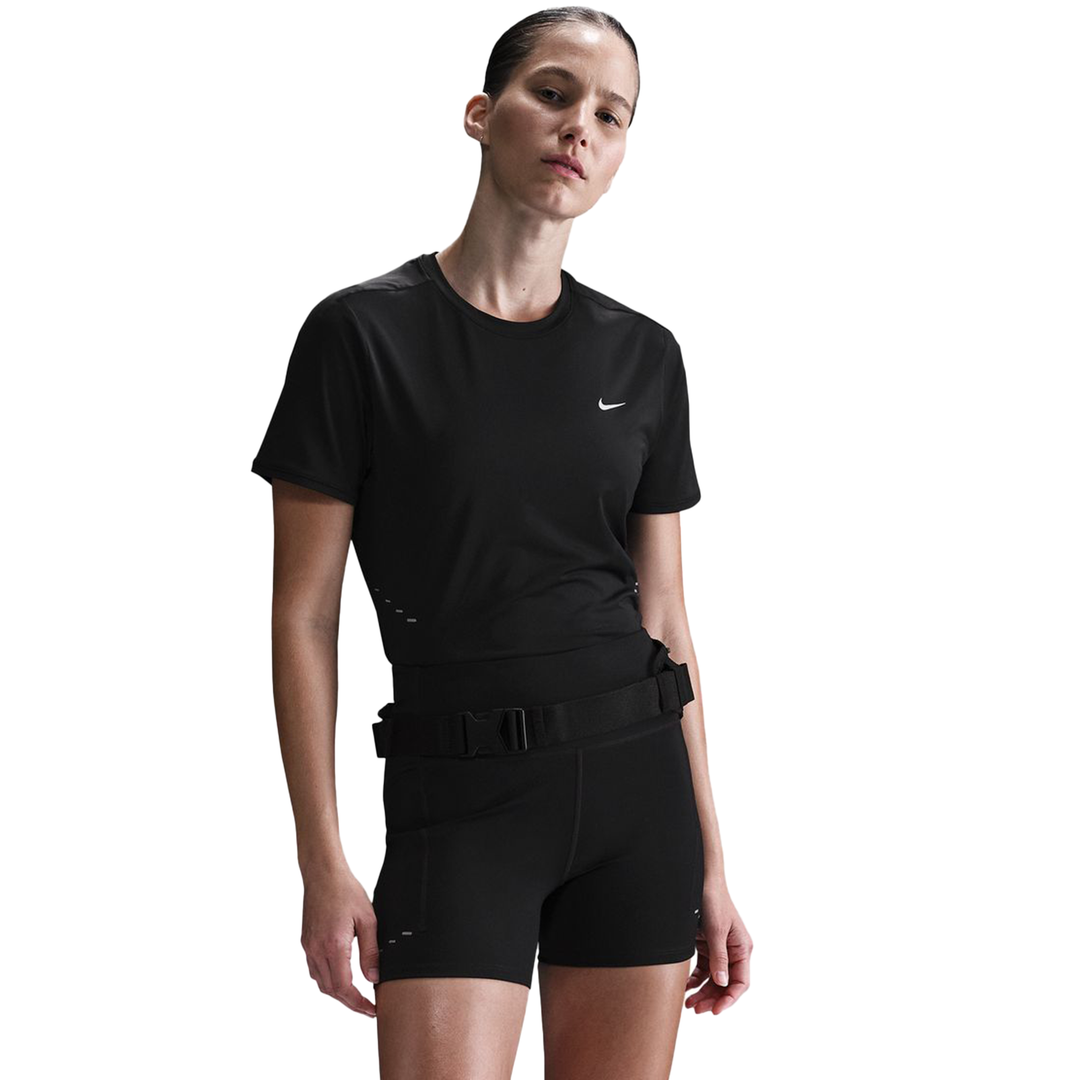 Nike Women's Dri-FIT Short-Sleeve Swift Tee - Black/Reflective Silver - HO25