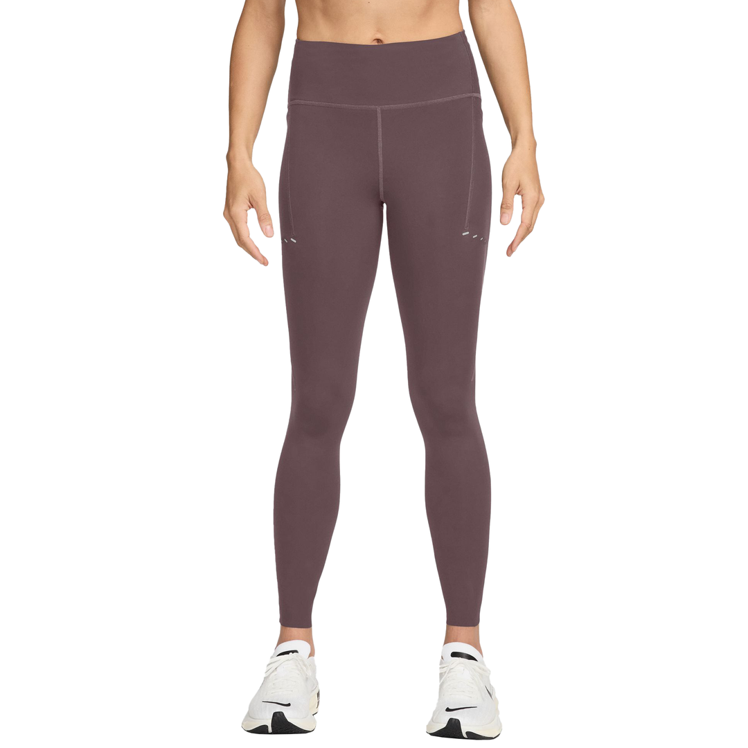 Nike Damen 7/8 Swift Tight mit hoher Taille und Taschen – Tattoo/Reflektierendes Silber