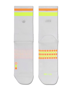SHYU Racing Half Crew Socks - White/Lime/Mango