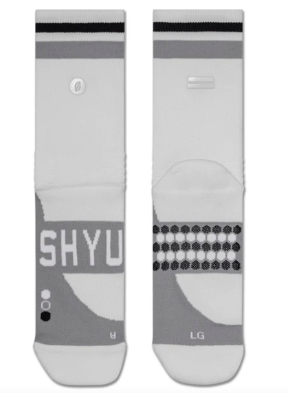 SHYU Racing Half Crew Socks - White/Grey/Black