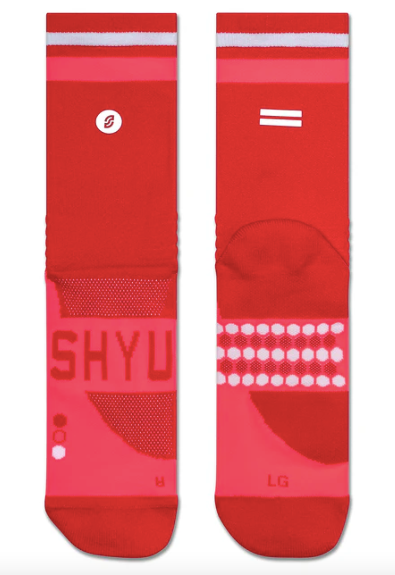 SHYU Racing Half Crew Socks - Red/Pink/White