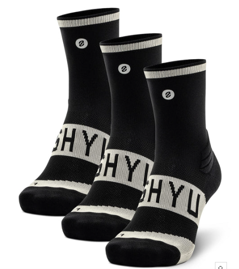 SHYU Training Half Crew Socks - Black 3pk