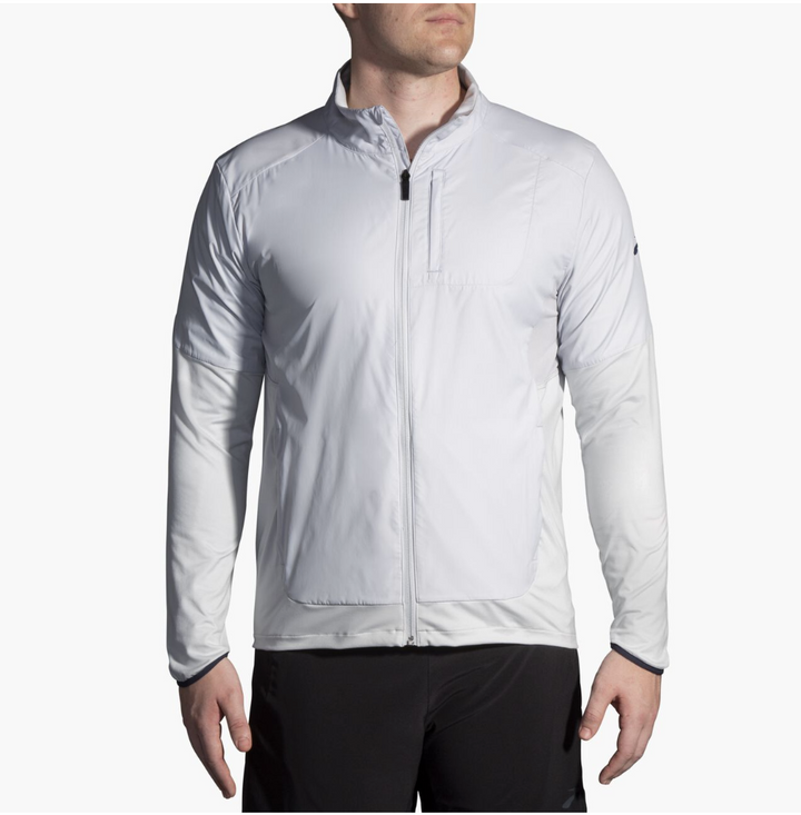 Brooks Mens Fusion Hybrid Jacket- Stone