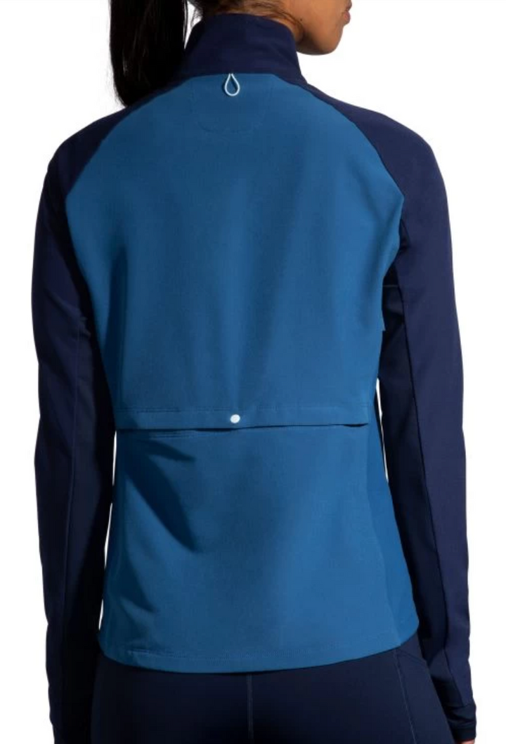 Brooks Womens Fusion Hybrid Jacket - Navy/ Blue Ash/ Ice Blue