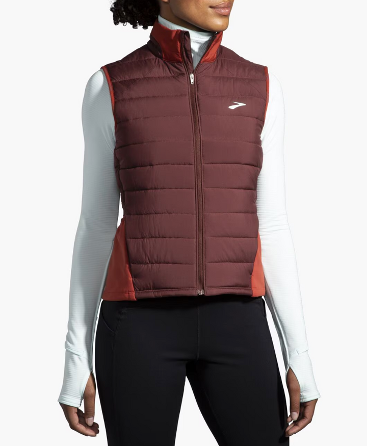 Brooks Womens Shield Hybrid Vest 2.0 - Run Raisin/Copper