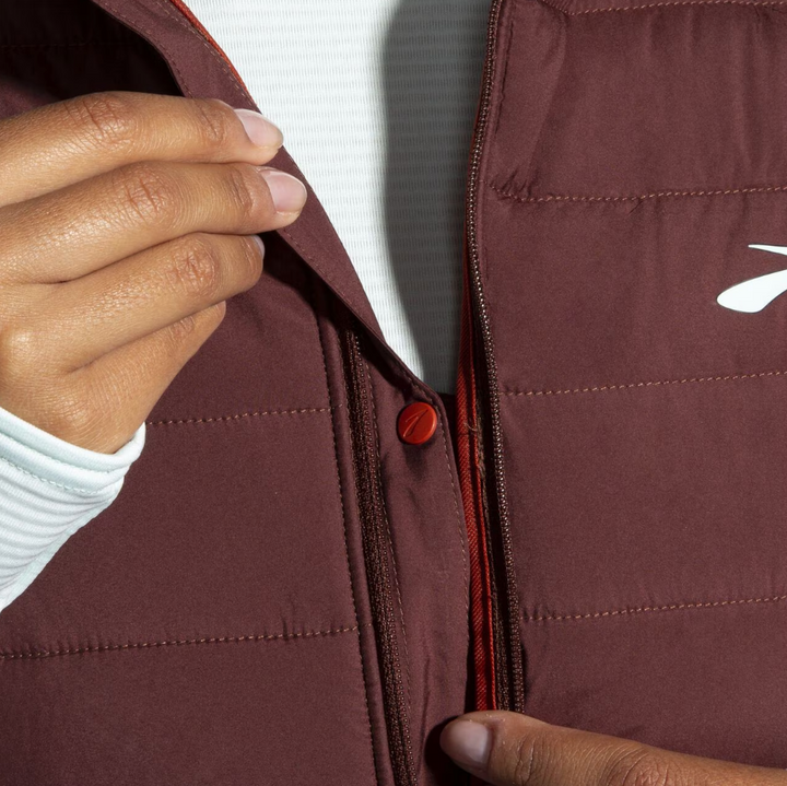 Brooks Womens Shield Hybrid Vest 2.0 - Run Raisin/Copper