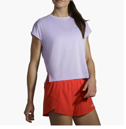 Brooks Womens Sprint Free Short Sleeve - Violet Dash
