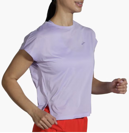 Brooks Womens Sprint Free Short Sleeve - Violet Dash