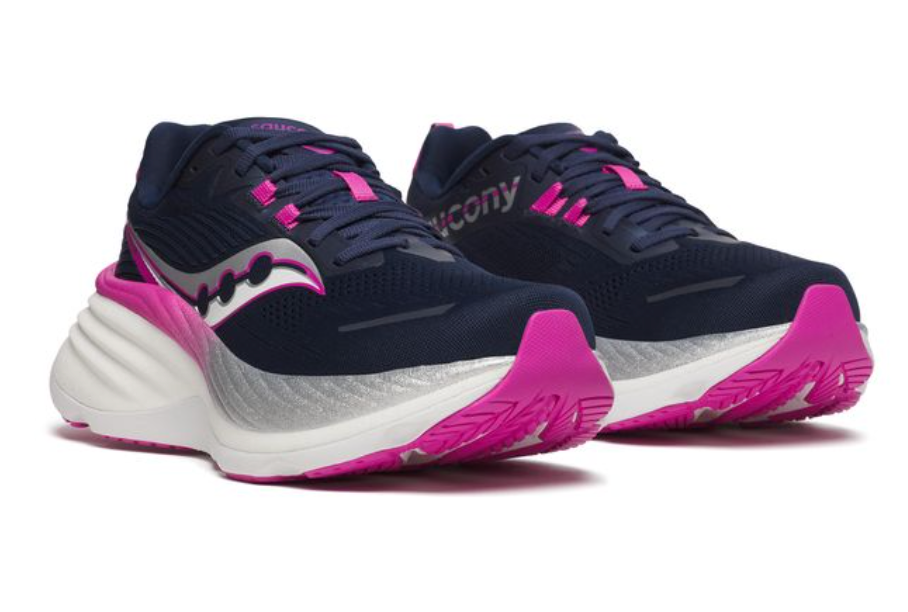 Saucony Womens Hurricane 24 - Navy/Fuchsia  - Stability