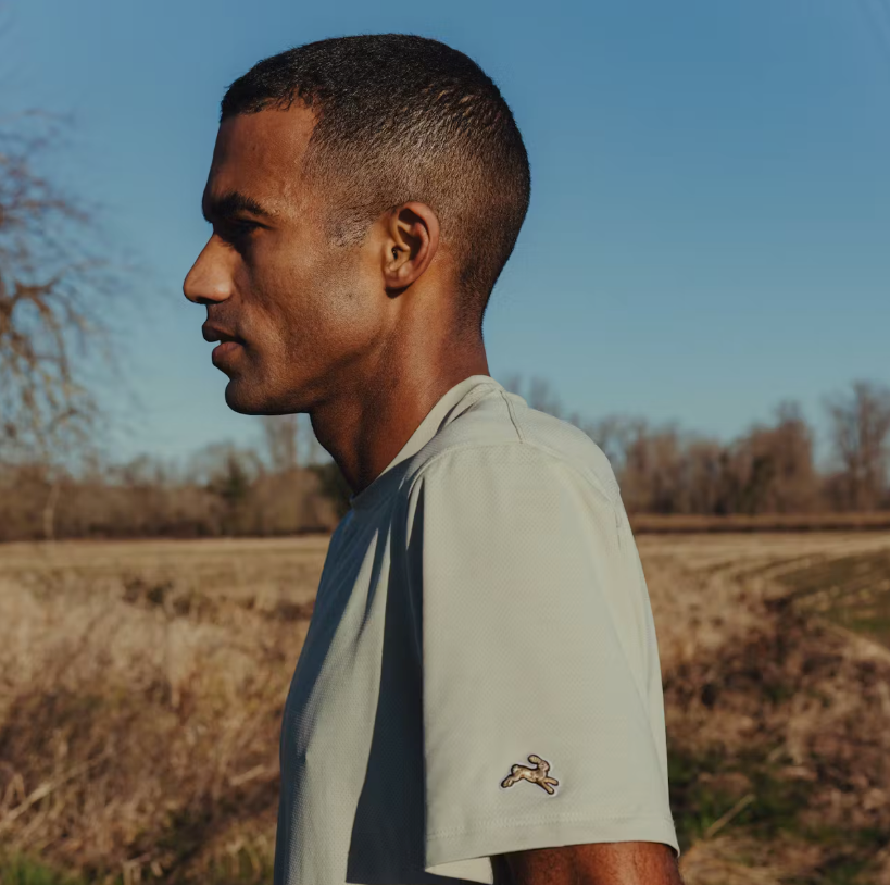 Tracksmith Mens Session Tee - Moss Grey