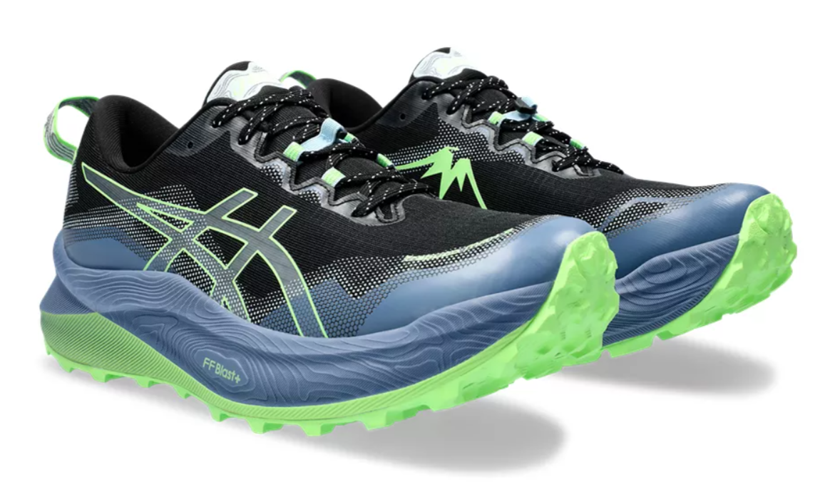 Asics Mens Trabuco Max 3 - Black/Illuminate Green - Trail