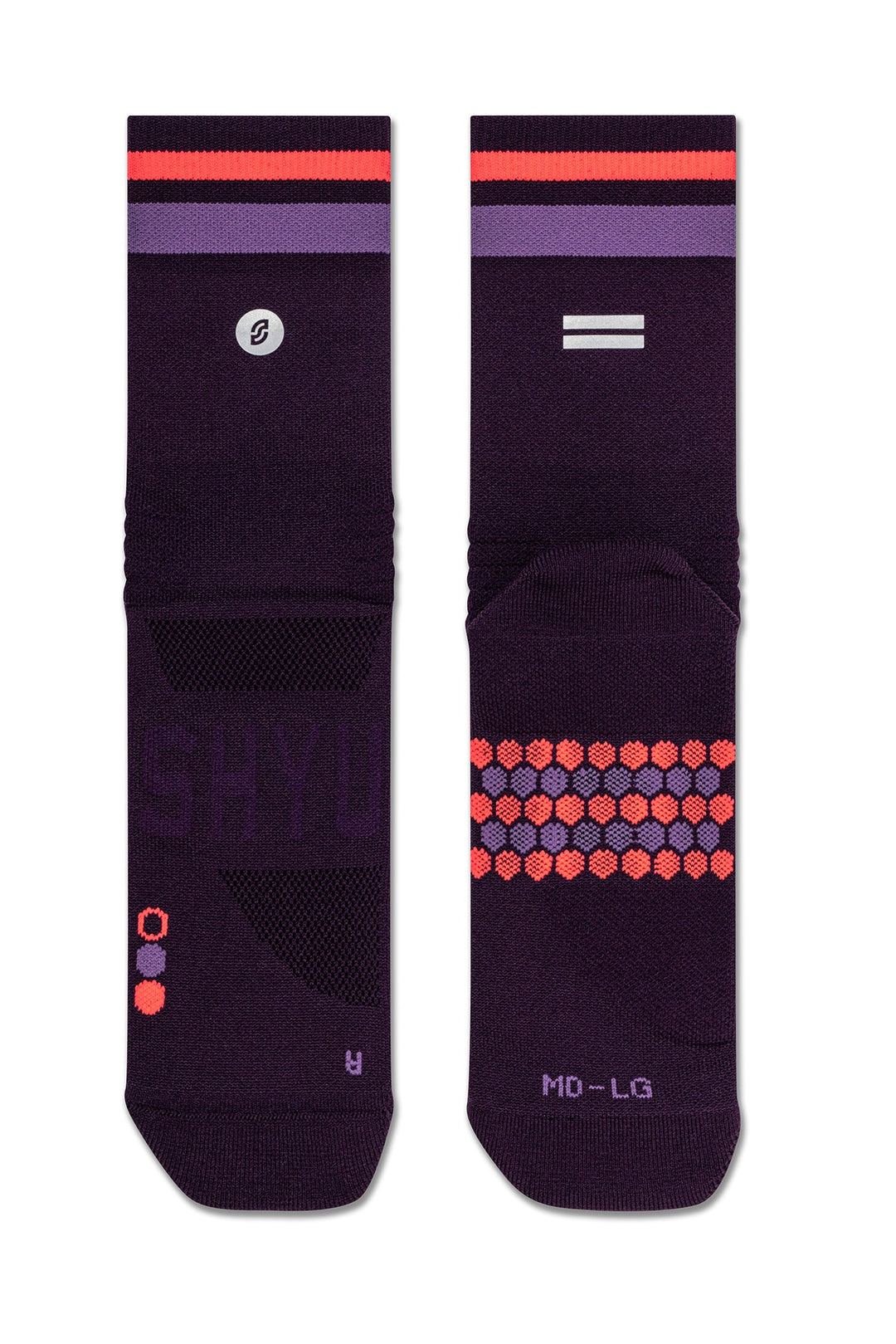 SHYU Racing Half Crew Socks - Purple/Grape/Crimson