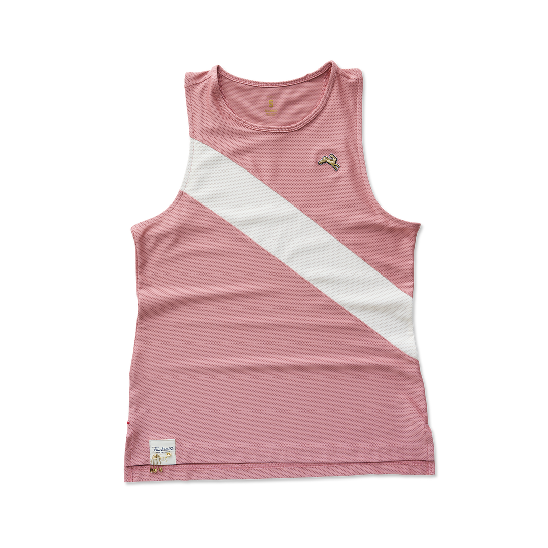 Tracksmith Womens Van Cortlandt Singlet - Dusty Rose/Ivoire - SS26