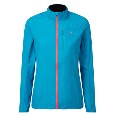 RonHill Womens Tech LTW Jacket - Azure/Hot Pink