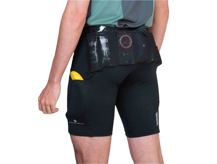 RonHill Mens Tech All Terrain 8" Stretch Short - All Black