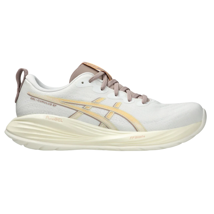 Asics Hommes Gel Cumulus 27 - Blanc/Fauve - Neutre - AW25
