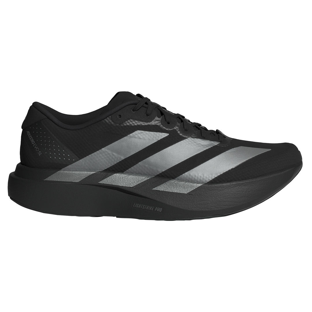 Adidas Mens Adizero Evo SL Woven - Core Black/Iron Metallic/Carbon Adidas Mens Adizero Evo SL Woven - Core Black/Iron Metallic/Carbon