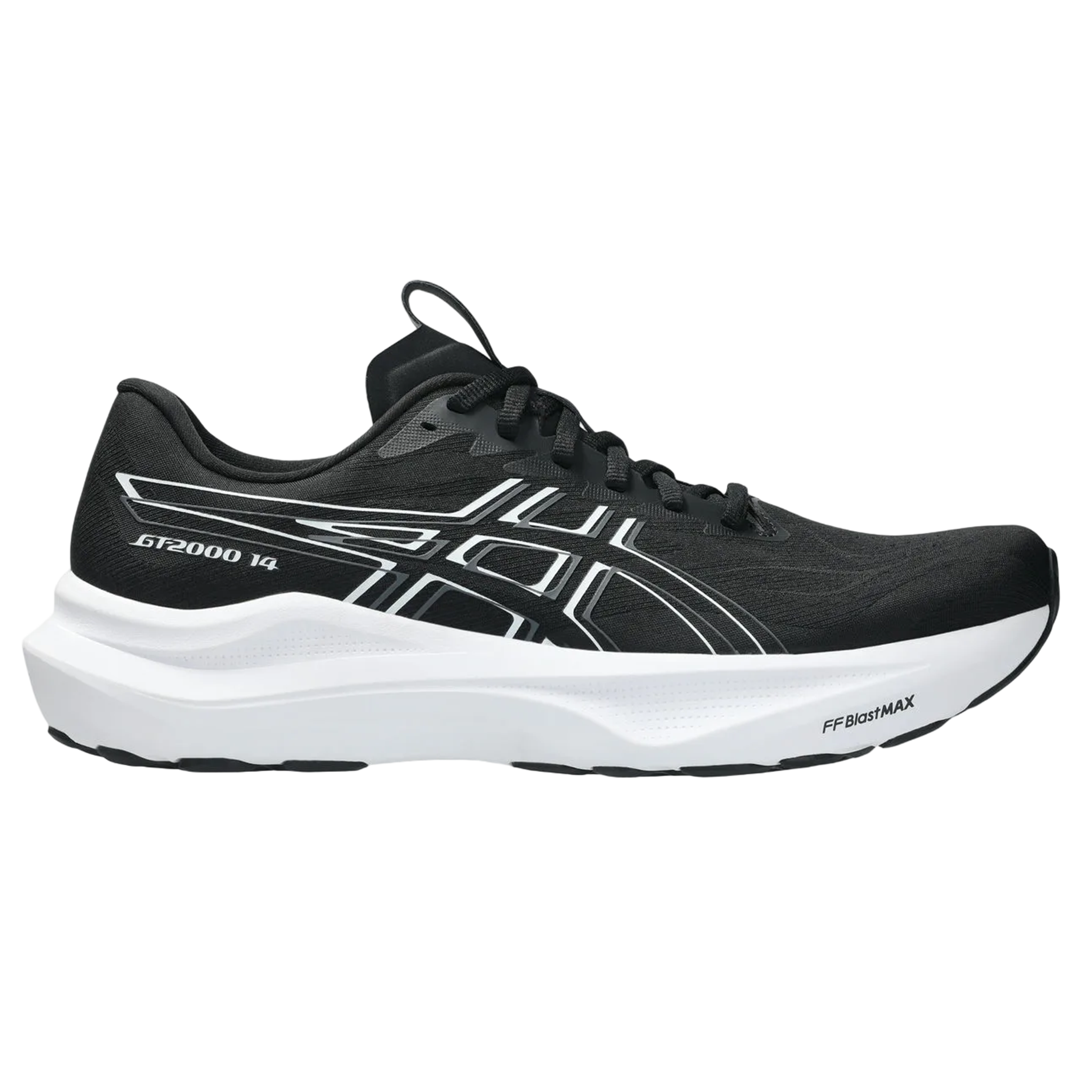Asics Hommes GT-2000 14 - Noir/Blanc - Stabilité - AW25